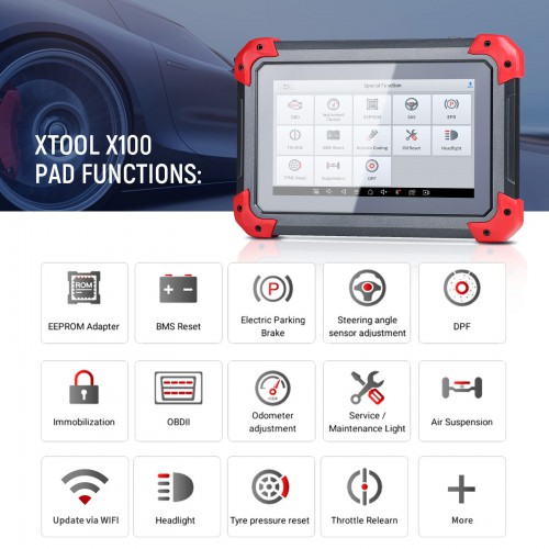 XTOOL X100 PAD X-100 PAD Tablet Key Programmer Built-in VCI More Stable