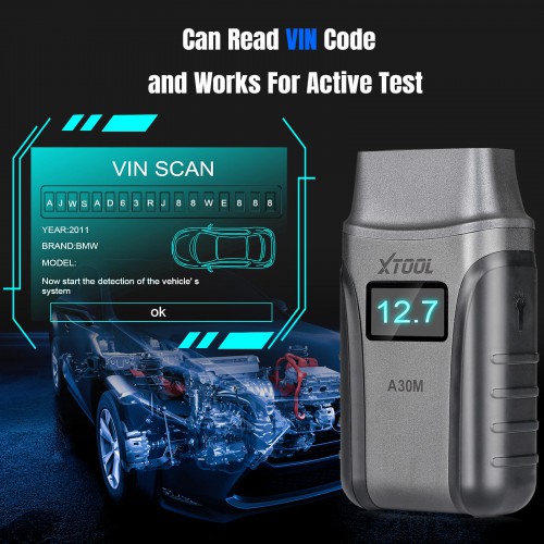 (2024 Hotseller) XTOOL Anyscan A30M Wireless BT OBD2 Scanner for iOS/Android Bi-Directional Scan Tool with OE-Level System