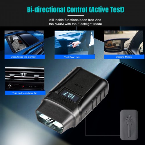 (2024 Hotseller) XTOOL Anyscan A30M Wireless BT OBD2 Scanner for iOS/Android Bi-Directional Scan Tool with OE-Level System