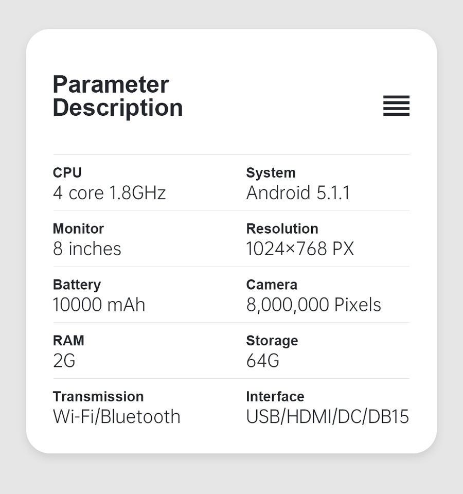 x100 pad3 parameter details