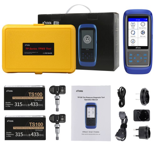 XTOOL TP150 Tire Pressure Monitoring System OBD2 TPMS Diagnostic Scanner Work with 315&433 MHZ Sensor