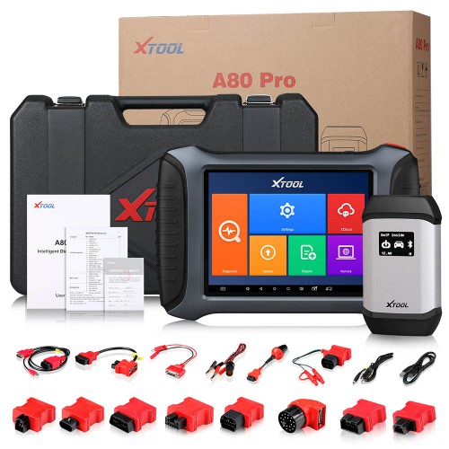 (6th Anni Sale)XTOOL A80 Pro Full System Diagnosis ECU Coding Scanner Plus XTOOL KC501 Mercedes Infrared Key Programming Tool