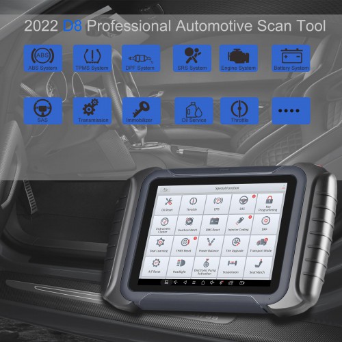 (2023 Hotseller) Newest XTOOL D8 Bi-Directional Professional Automotive Scan Tool Support ECU Coding with 30 Service Functions 3 Years Free Update