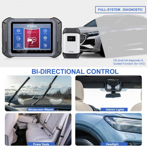2024 Newest XTOOL D9 Automotive Scan Tool Topology Map Bi-Directional Control ECU Coding 42+ Resets, Key Programming, Support DoIP