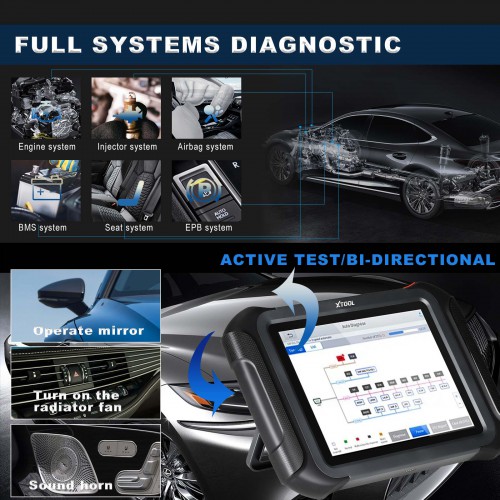 2024 XTOOL D9HD Diagnostic Tools for 12V Car 24V Truck ECU Coding Programming Auto OBD OBD2 Scanner Mechanical Workshop Tools
