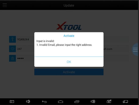 XTOOL Active Fail with “Input is Invalid” Solution